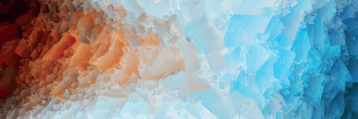 brush stroke shoreline wave vector style concept wall mural blended abstract layered shadow bright and pale rainbow color tone © zdesignworks