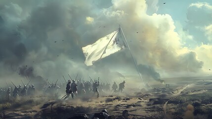 White Flag on a Battlefield