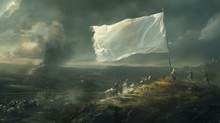 White Flag on a Battlefield