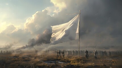 White Flag on a Battlefield