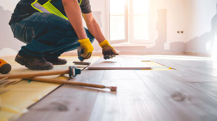 Craftsman Installing Vinyl Laminate Flooring