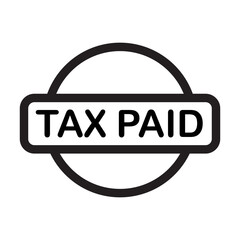 Tax paid icon template
