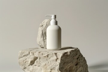 A pump bottle mockup beverage lotion drink.