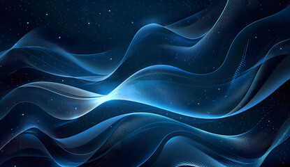 Abstract dark background with dot wave pattern