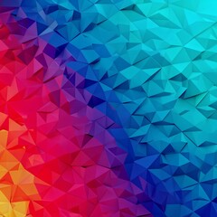 Obraz premium Crimson to Azure Geometric Elegance in Depth
