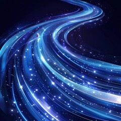 A blue line with stars on it. The line is long and the stars are scattered throughout. The image has a dreamy, ethereal quality to it