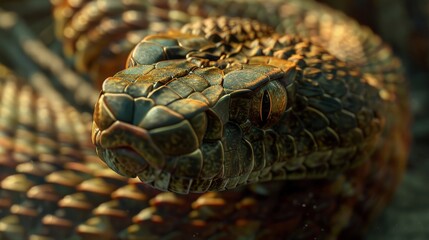 Obraz premium An exquisite image capturing the beauty of a snake in its natural habitat.