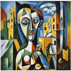 Obraz premium Surrealism-Human 초현실성 화풍-사람 Generative AI