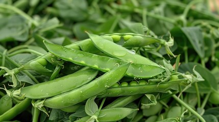 Fototapeta premium Just harvested sugar snap peas