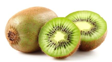 Obraz premium Kiwi fruit on white background