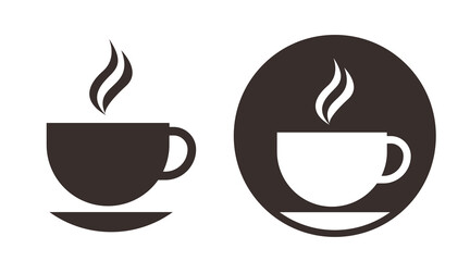 Tea and coffee cup icon vector