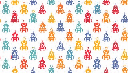 Children's robots as a pattern texture