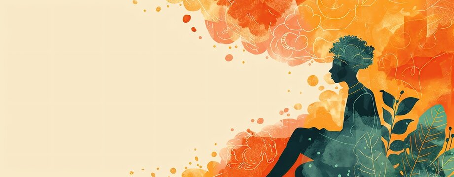 Mental health support template with calming colors and clear content areas