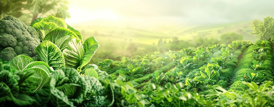 Sustainable agriculture template with natural tones and clear areas for text
