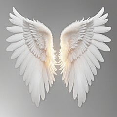 angel wings with feathers - illustration