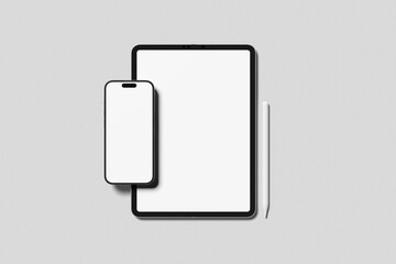 Tablet and Phone Blank Mockup