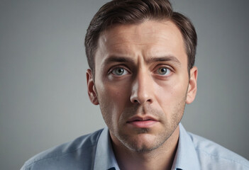 Fototapeta premium Confusion: Bewildered look, unable to understand whats happening. 