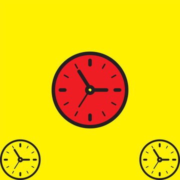 clock on a wall , clok icon set  , timer ,clock ,alarm