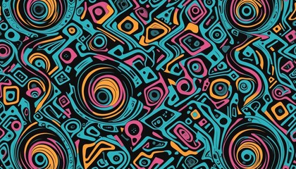 Fototapeta premium retro vintage illustration pattern
