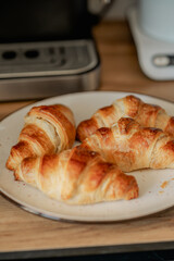 The process of baking croissants at home
