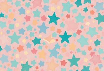 Pastel Star Pattern Background Illustration