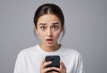 FOMO (Fear of Missing Out): Looking at phone with a worried expression, scared of missing something fun. 
