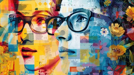 Abstract Portrait of Two Women