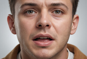 Obraz premium Aversion: Recoiling from a bad smell or unpleasant sight. 