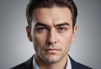 Obraz premium Second Guessing: Furrowed brow, rethinking a decision. 