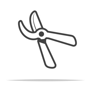 recommend clip art: Hand pruner icon transparent vector isolated