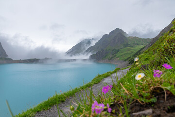 Lünersee Magic: Foggy Mountain Lake (Rätikon, Austria)