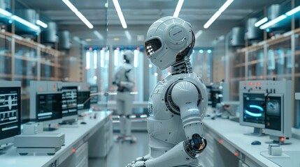 A coder working in a shared workspace, surrounded by other developers, fostering a collaborative and productive environment.