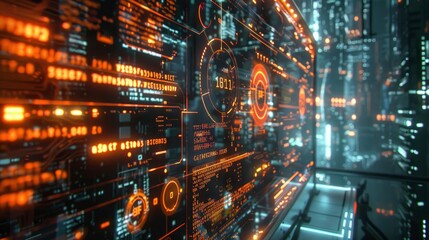 A close-up of code being written on a transparent display, giving a futuristic feel to the coding process.