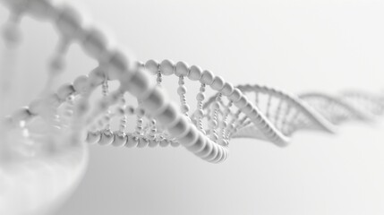 A white line of DNA is shown in a close up