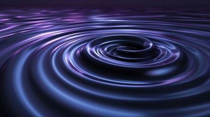 A large, swirling body of water with a purple hue
