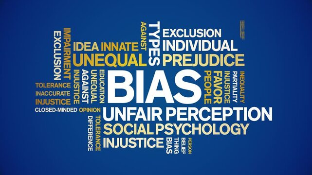 Bias animated word cloud;text design animation tag kinetic typography seamless loop.