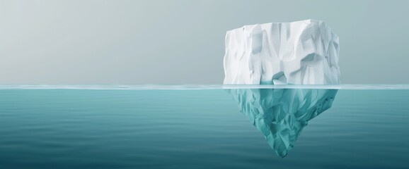 Obraz premium Iceberg graphic background, natural light, ample space