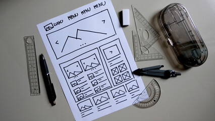 Website Design Wireframe Examples Of Web And Mobile Wireframe Sketches Printable.