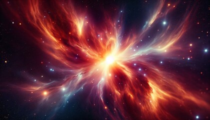 Fototapeta premium quasar emitting energy in space