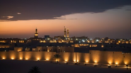 Fototapeta premium sunset over the river