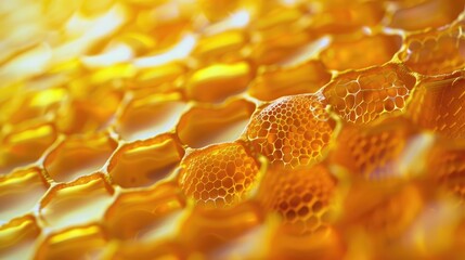 Macro shot of honeycomb