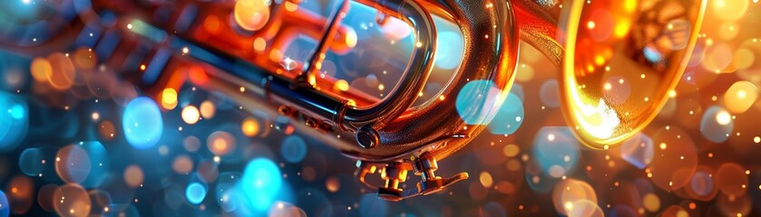 Abstract Background with Blurred Lights and Colors