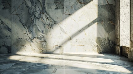 Marble backdrop in shadows