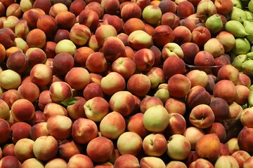 Vegetables and fruits are sold at a bazaar in Israel.