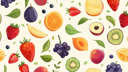 fruit pattern wallpaper