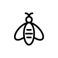 honey bee logo outline stroke vector eps