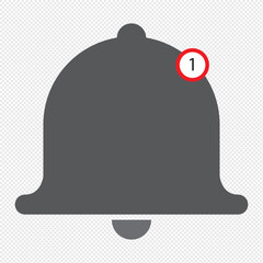 Notification bell icon. Alarm symbol. Incoming inbox message. Ringing bells. Alarm clock and smartphone application alert. Social media element. New message symbol flat style - stock vector.