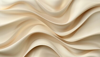 Obraz premium Beige Abstract Wavy Pattern Background with Smooth Flowing Lines, Neutral Tones, Calm Ambiance, Background with Copy Space