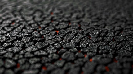 Obraz premium Top view of a black smooth asphalt road texture background.