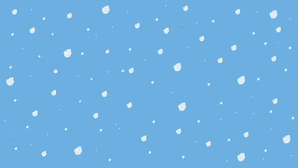Light Blue Snowy childish Background with White Dots, seamless pattern